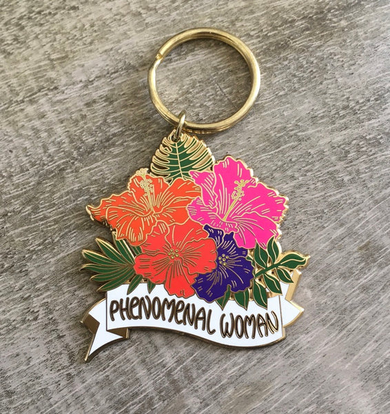 Phenomenal Woman Hibiscus Keychain | Keychain