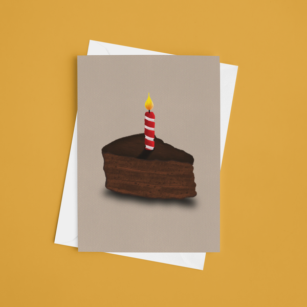 Birthday "Black Cake" Card