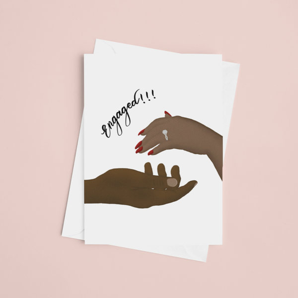 Engaged greeting card