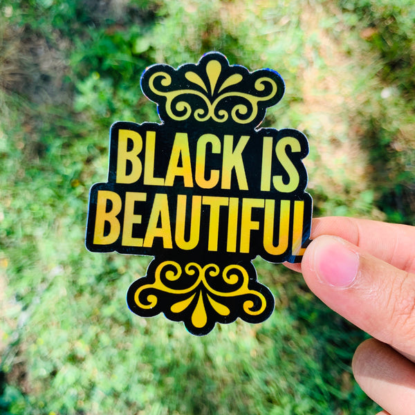 Black Is Beautiful holographic sticker | sticker