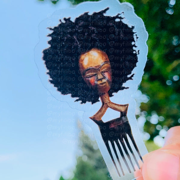 Afro pick mask sticker | Afro | sticker