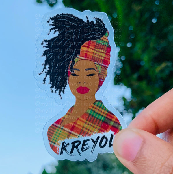 Kreyol Woman clear sticker | sticker