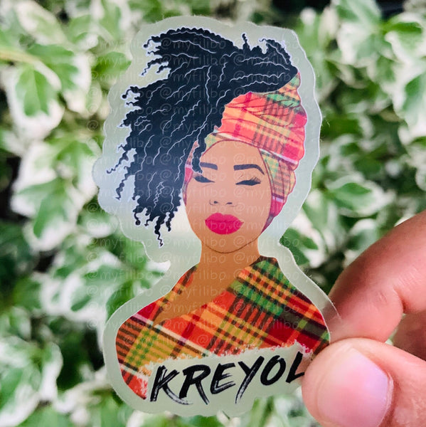 Kreyol Woman clear sticker | sticker