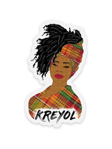 Kreyol Woman clear sticker | sticker