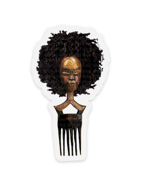 Afro pick mask sticker | Afro | sticker