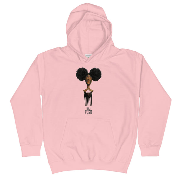 Afro Pick Mask Hoodie - Afro Puff (Youth) | 