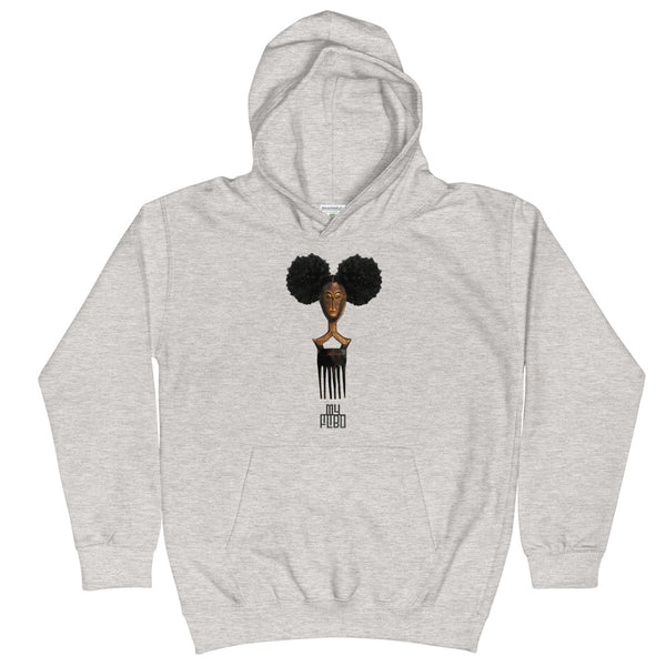 Afro Pick Mask Hoodie - Afro Puff (Youth) | 