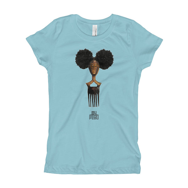 Afro Pick Mask T-shirt - Afro Puff (Girl) | 