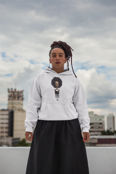 Afro pick mask hoodie - afro | 